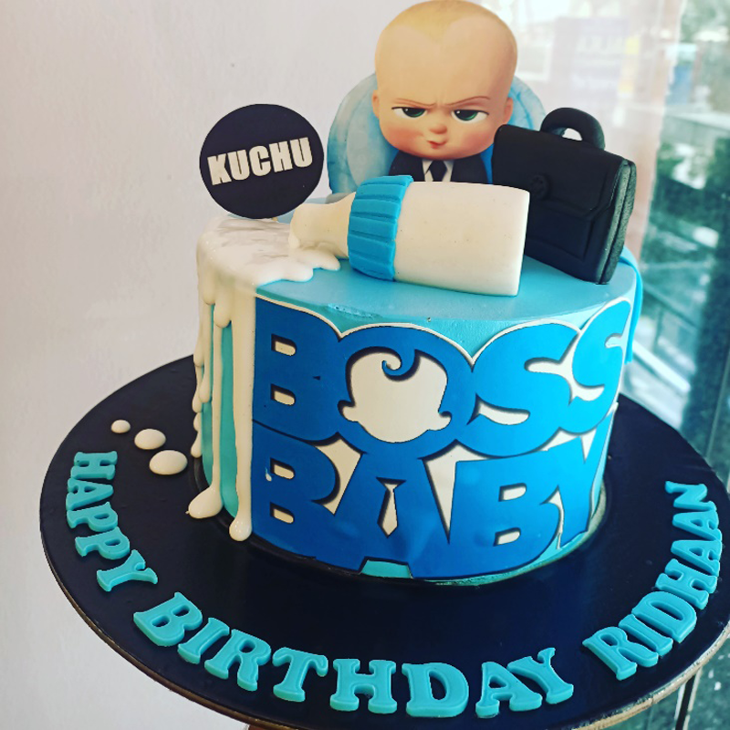 Boss baby theme cake